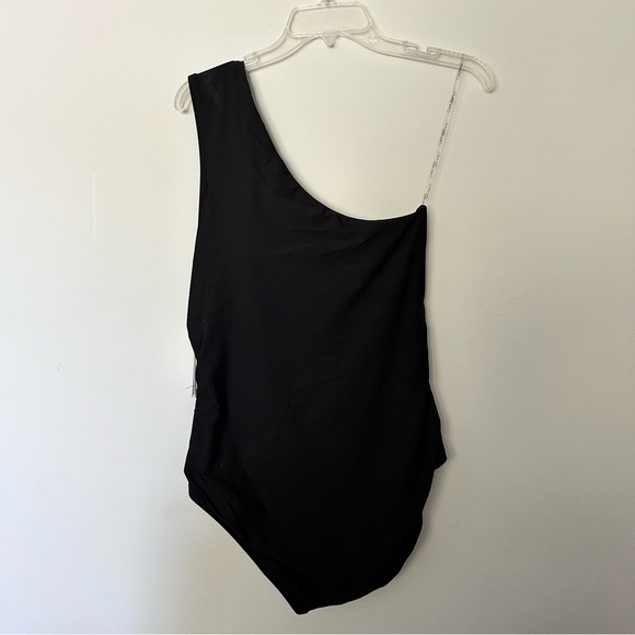 Calvin Klein Black One Shoulder Stardust One Piece Swimsuit 14 - Picture 14 of 14